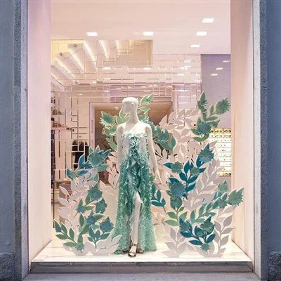 Floral Dress Window Display